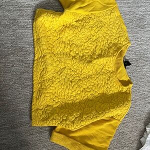 Yellow cropped top
